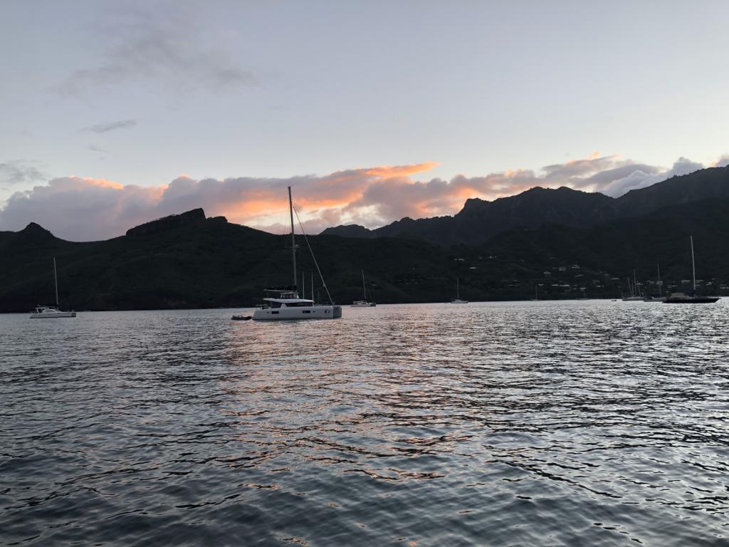 Sunset over Nuku Hiva harbour.jpg