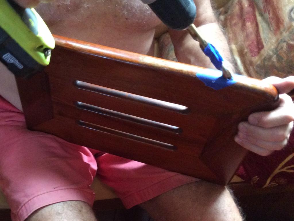 Fixing the shower seat, Don't slip Gerry.jpeg